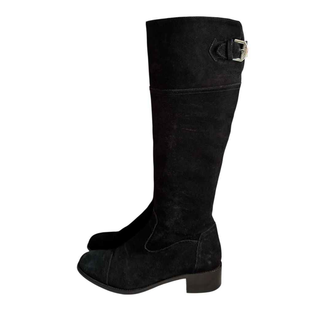 Aquatalia Tall Black Suede Boots Size 8.5 M